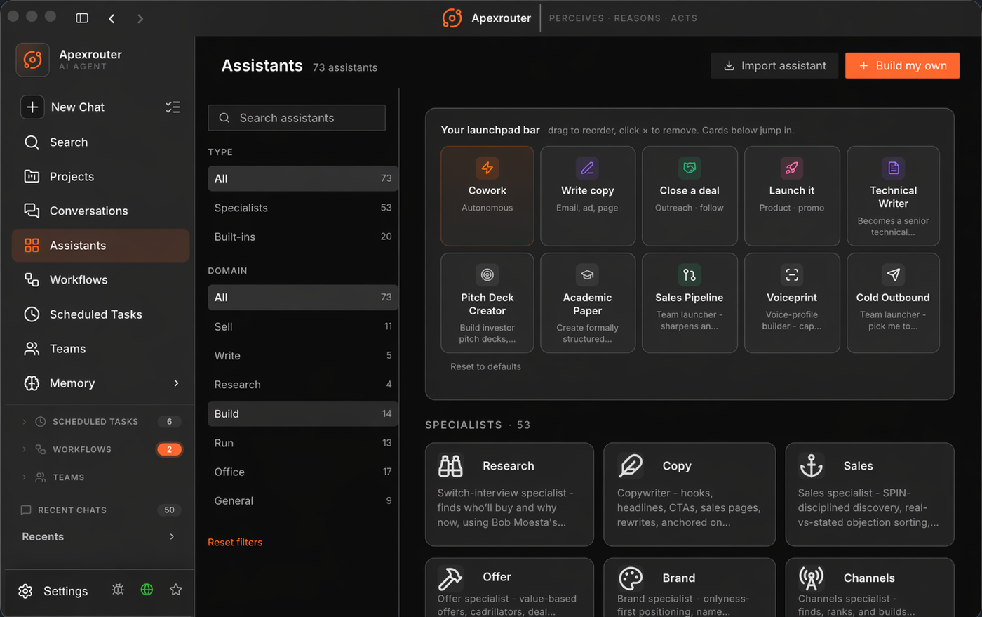 ApexRouter proprietary permission policy control engine