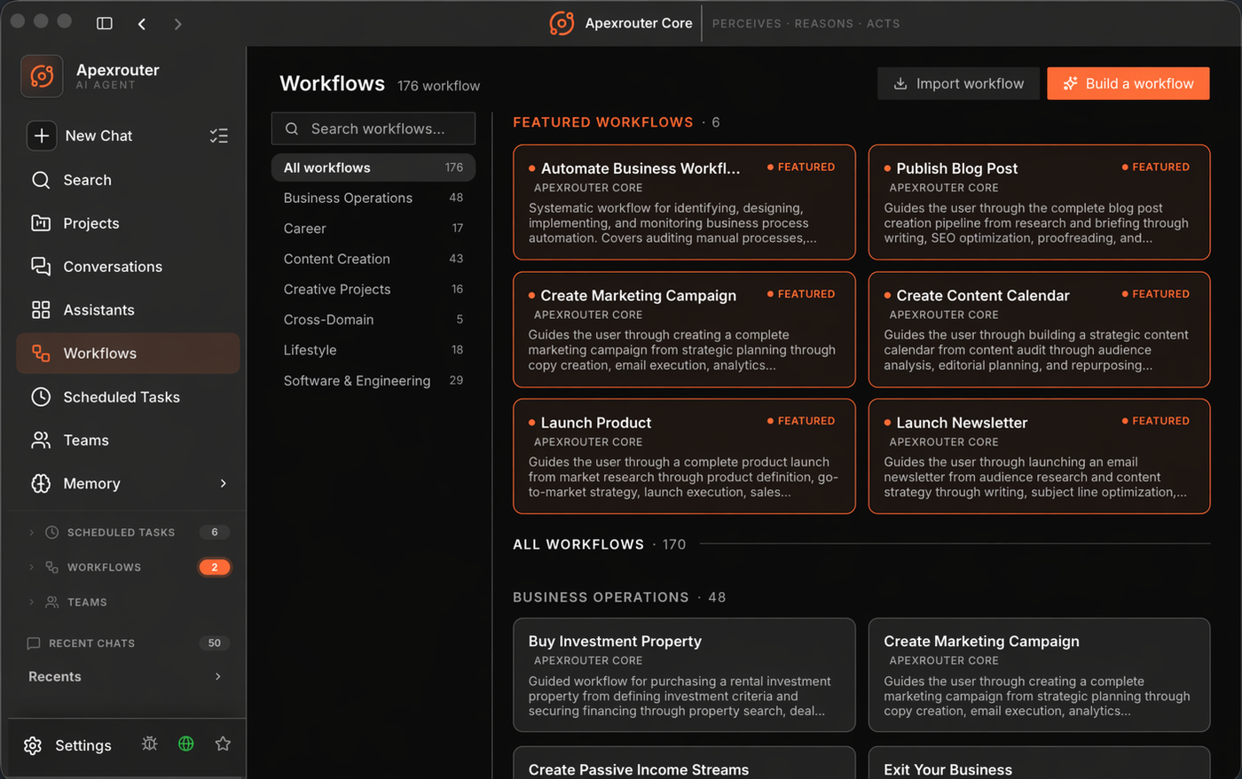 ApexRouter repeatable and stateful agent workflows